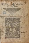 1528. LIBRO. (LITERATURA-CLÁSICOS). SALLUSTII, CA. CRISPI:. 