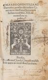 1527. LIBRO. (LITERATURA-CLÁSICA). QUINTILIANI, M. FABII:. O