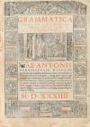 1534. LIBRO. (GRAMÁTICA). NEBRIJA, ANTONIO DE:. GRAMMATICA C