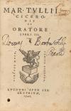 1540. LIBRO. (LITERATURA CLÁSICA). CICERÓN, MARCO TULIO:. DE