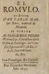 1633. LIBRO. (HISTORIA). MARTYR RIZO, JUAN PABLO:. EL ROMUL