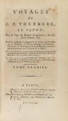 1796. LIBRO. (VIAJES). THUNBERG, C. P.:. VOYAGES AU JAPON, P