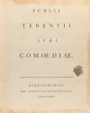 1772. LIBRO. (LITERATURA CLÁSICA). TERENTIUS AFRI, PUBLII:. 