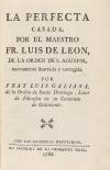 1786. LIBRO. (LITERATURA CASTELLANA). LEON, LUIS PONCE DE:. 