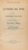 1897. LIBRO. (LITERATURA). MISTRAL, FREDERIC:. LO POEMA DEL 
