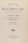 1886. LIBRO. (GRAMÁTICA). AGUILAR Y CLARAMUNT, SIMÓN:. TRATA