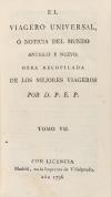 1796-1797. LIBRO. (VIAJES). EL VIAGERO UNIVERSAL, Ó NOTICIA 