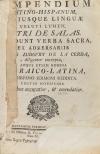 1775. LIBRO. (LINGÜÍSTICA-DICCIONARIO). SALAS, PEDRO DE:. CO