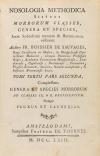 1763. LIBRO. (MEDICINA). SAUVAGES, BOISSIER DE:. NOSOLOGIA M