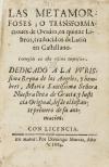 1664. LIBRO. (LITERATURA CLÁSICA). OVIDIO:. LAS METAMORFOSES