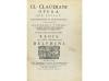 1677. LIBRO. (HUMANIDADES). CLAUDIANI, CL.:. OPERA QUAE EXTA