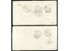 ✉ ESTADOS UNIDOS. 1873. Dos cartas circuladas a SUIZA con fr