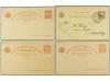 ✉ HUNGRIA. Ed. (4). 1900. 4 Enteros Postales de 2 fi. y 5 fi