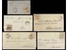 ✉ ESPAÑA. Ed. 96. 1867-68. NUEVE cartas con sello de 50 mils