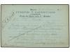 ✉ ESPAÑA. Ed. 210. 1889. Tarjeta Postal de FUENTES Y CAPDEVI
