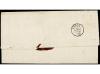 ✉ ESPAÑA. Ed. 48. 1859. 4 cuartos rojo, mat. fechador tipo I
