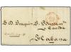 ✉ COLONIAS ESPAÑOLAS: CUBA. 1850(19 Diciembre). SANTANDER a 