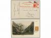 ✉ NORUEGA. 1909. Postcard of NAERODALEN franked with NORWAY 