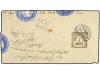 ✉ INDIA HOLANDESA. 1897. 12 1/2 c. Grey stationery envelope 