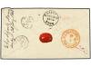 ✉ FRANCIA. 1863. Cover from MARSEILLES endorsed ´via Paris &