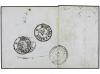 ✉ SUIZA. 1865. Entire letter to BELLGARDE franked by two sha