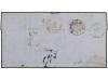 ✉ ESPAÑA. Ed. 89. 1867. BILBAO a FRANCIA. 12 cuartos naranja