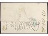 ✉ ESPAÑA. Ed. 82(3). 1866. BARCELONA a PARIS. 12 cuartos nar
