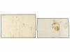 ✉ GIBRALTAR. 1834-38. TWO entire letters to LONDON and MALTA