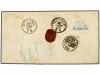 ✉ DINAMARCA. Sc. 8, 11-13, 15. 1867 (March 21). Five colour,