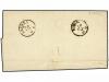 ✉ SAN MARINO. 1866 (Feb 3). Entire letter franked by Italy 1