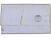 ✉ CUBA. Ant. 7 (3). 1858. HABANA a CÁDIZ. 1/2 real azul tira
