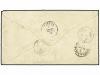 ✉ MAURICIO. Sg. 35 (2). 1865. MAURITIUS to FRANCE. 4 d. rose