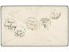 ✉ INDIA INGLESA. 1874. FUTTEHGUR to FRANCE. 8 annas rose. 