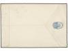 ✉ COLOMBIA. 1908. Circulada a USA. 5 cts. azul, mat. del buq
