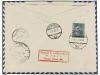 ✉ LIBANO. 1939 (3-III). BEYROUTH a POLAND. 3 p. rojo, 10 p. 