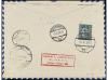 ✉ LIBANO. 1939 (3-III). BEYROUTH a POLAND. 3 p. rojo, 10 p. 