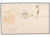 ✉ INDIA. 1845. PONDICHERY a MARSEILLE. Fechador de entrada 1