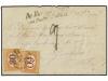 ✉ ARGENTINA. 1874. BUENOS AIRES a GÉNOVA. 5 cts. rojo al dor