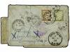 ✉ CHINA. 1908. Multi redirected cover from LIVERPOOL to CHIN