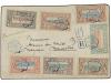 ✉ COSTA DE LOS SOMALIES. Yv. 6/13. 1898. DJIBOUTI a BRUSELAS