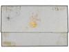 ✉ CHILE. Sc. 5d. 1855. SANTIAGO a VALPARAISO. 10 ctvos. azul