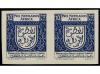 ESPAÑA GUERRA CIVIL. ÁFRICA. 10 cts. azul en pareja SIN DENT