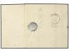 ✉ ESPAÑA. Ed. 52. 1860. 4 cuartos amarillo, mat. PADRON/CORU