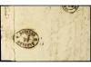 ✉ ESPAÑA. Ed. 81. 1866. TUY a BARCELONA. 4 cuartos azul, mat