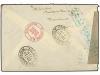 ✉ ESPAÑA. Ed. 757(2), 745(2), 774(2). 1938. BARCELONA a NEW 
