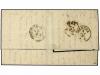 ✉ ESPAÑA. Ed. 100. 1869. BARCELONA a GENOVA. 200 mils. verde