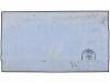 ✉ CUBA. Ant. 7 (3). 1858. HABANA a CÁDIZ. 1/2 real azul tres