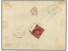 ✉ CUBA. 1891 (5 Abril). HABANA a NEW YORK circulada con sell