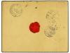 ✉ CABO VERDE. 1889 (April 22). Superb three colour franking 