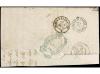 ✉ ESPAÑA. Ed. 136. 1873. GRANADA a FRANCIA. 40 cts. castaño,